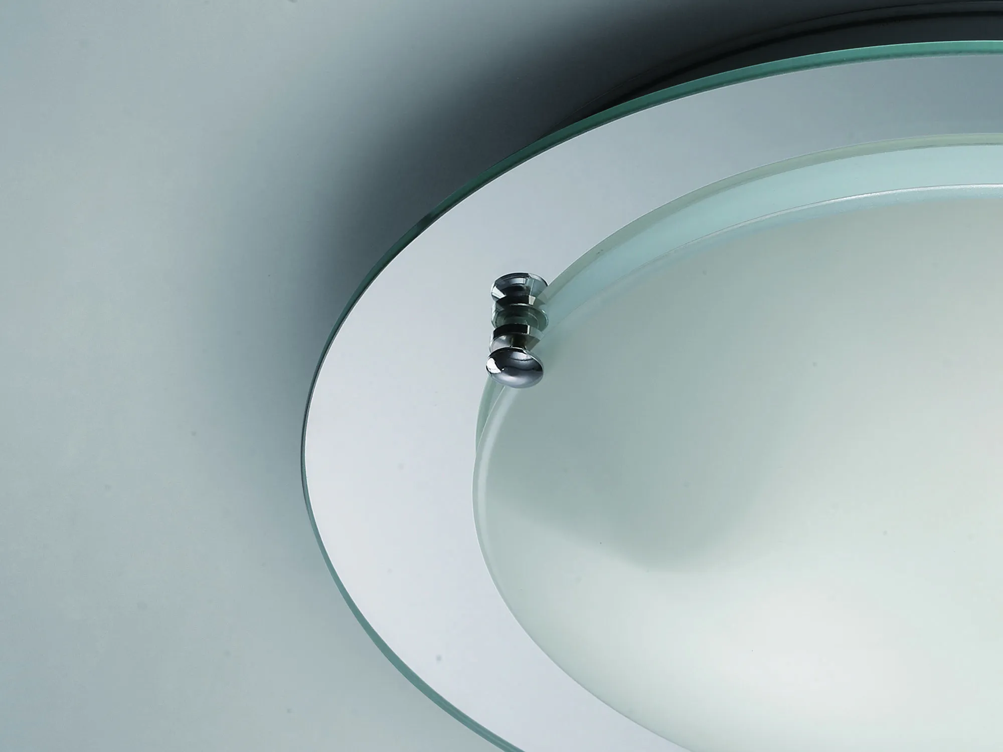 Brooklyn Glass Flush Ceiling 45cm 3 Light Polished Chrome D0053  Deco Brooklyn
